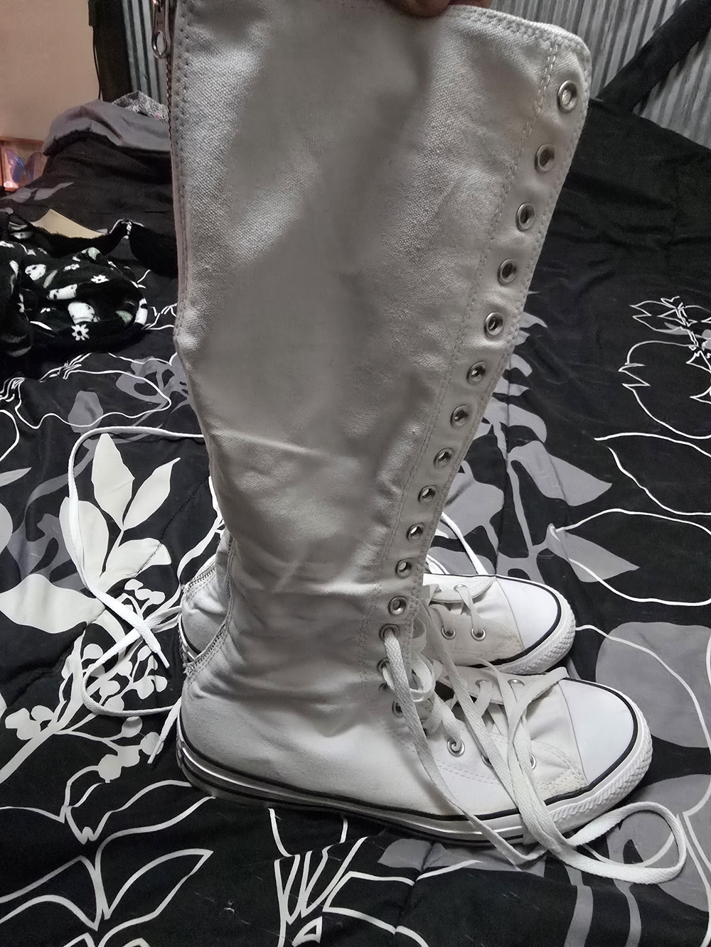 Converse All Star White High-Top Lace-Up Sneakers 11 - Picture 15 of 16